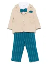 Colorichiari Single-breasted Trousers Set In Neutrals
