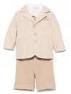 Colorichiari Single-breasted Trousers Set In Neutrals