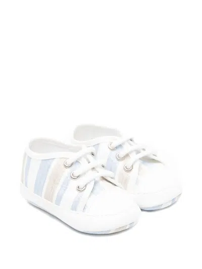 Colorichiari Babies' Striped-detail Sneakers In White