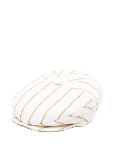 Colorichiari Babies' Striped Hat In Neutral