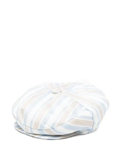 Colorichiari Babies' Striped Hat In White