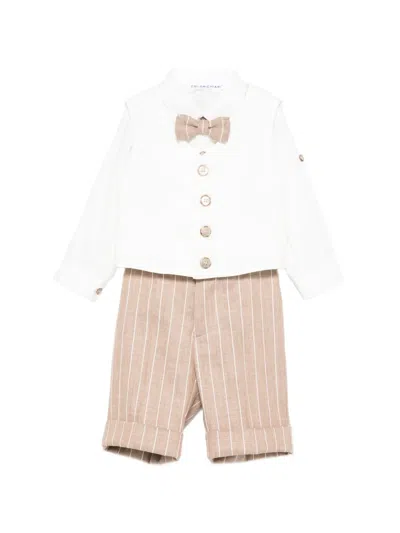 Colorichiari Babies' Striped Suit (set Of Four) In Multi