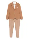 Colorichiari Striped Suit (set Of Three) In 褐色