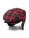 Colorichiari Tartan-check Baker Boy Hat In Red