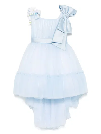 Colorichiari Kids' Tulle Dress In Blue