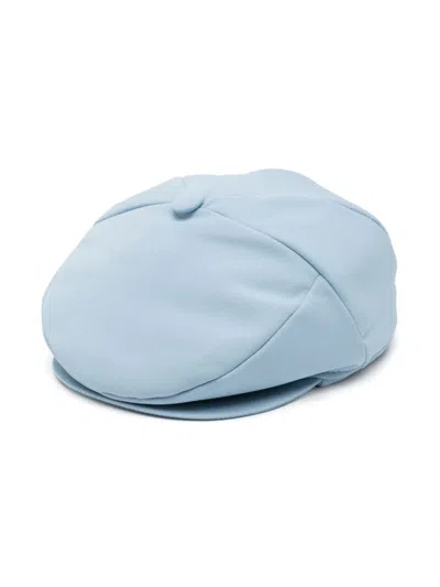 Colorichiari Babies' Twill Baker Boy Hat In 蓝色