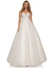 Colors 2382  Long Formal Beaded Prom Dress In White
