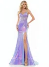 Colors 2848  Long Spaghetti Strap Prom Dress Lavender In Pink