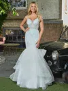 Colors 3200 Long Spaghetti Strap Glitter Mermaid Prom Dress In White