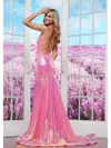 Colors 3540 Formal 3d Flower Mermaid Long Prom Dress In Multi