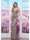 Colors 3559 Fitted Long Formal Beaded Prom Dress In Multi