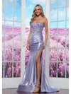 Colors 3598 Fitted Formal Long Floral Prom Dress In Blue