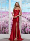 Colors 3599 Formal Long Fitted Evening Prom Dress In Red