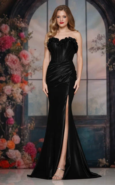 Colors 3895 Corset Floral Long Formal Mermaid Prom Dress