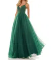 Colors Dress Arianna Gown In Emerald Green In Green