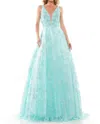 Colors Dress Barbara Gown In Aqua In Blue