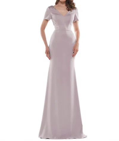 Colors Dress Cap Sleeve Gown In Dark Mauve In Purple