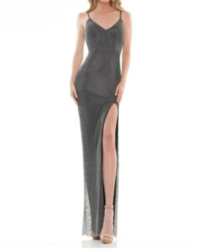 Colors Dress Elise Gown In Black In Gray