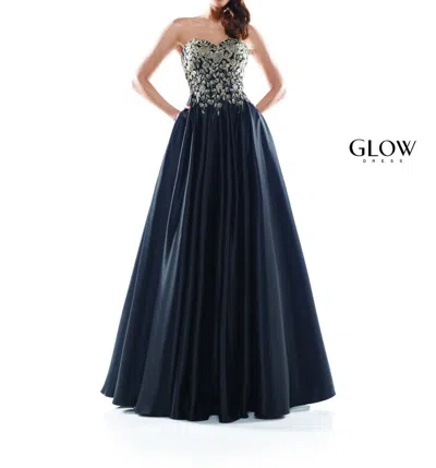 Colors Dress Glow Dress In Black In Blue