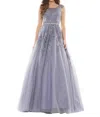 Colors Dress Kierstin Gown In Slate Blue In Blue