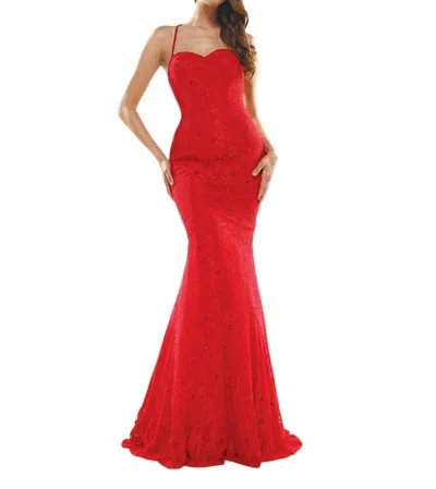 Colors Dress Lace Mermaid Dress In Red