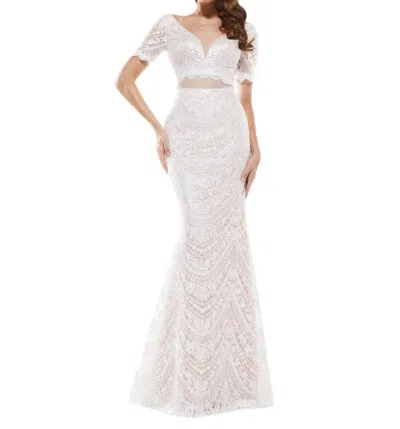 Colors Dress Lace Mermaid Dress In White