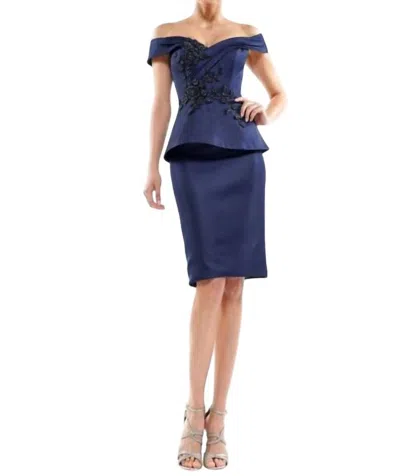 Colors Dress Satin Cocktail Dress In Blue