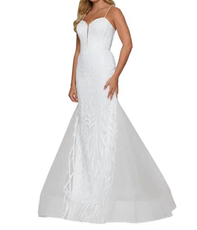 Colors Dress Sweetheart Neckline Prom Dress In White