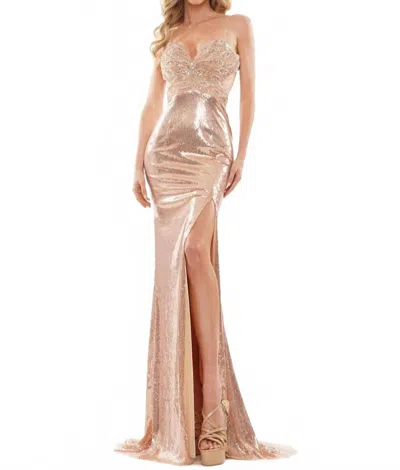 Colors Dress Women's Prom Dress In Rose Gold In Neutral