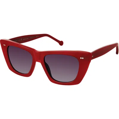 Colors In Optics Magnifique Sunglasses In Red Laquer