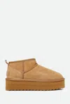 Colors Of California Cognac Platform Ankle Boot