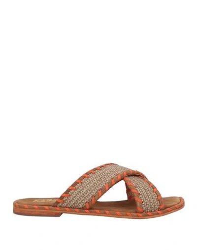 Colors Of California Criss Cross Sandal In Raffia Woman Sandals Khaki Size 7 Textile Fibers In Multi