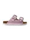 Colors Of California Metallic-finish Buckle Sandals In Pink