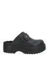 Colors Of California Woman Mules & Clogs Black Size 6 Rubber, Textile Fibers