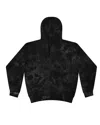 Colortone Men's Crystal Wash Hooded Sweatshirt In Black