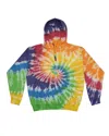 Colortone Men's Tie-dyed Cloud Fleece Hooded Sweatshirt In Multi