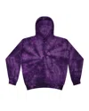 Colortone Men's Tie-dyed Hooded Sweatshirt In Purple