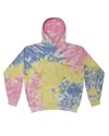 Colortone Men's Tie-dyed Hooded Sweatshirt In Pink
