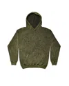 Colortone Mineral Wash Hooded Sweatshirt In Green