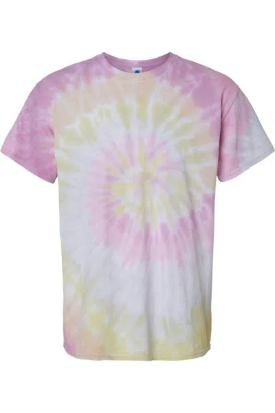 Colortone Multi-color Tie-dyed T-shirt In Pink