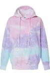 Colortone Tie-dyed Hooded Sweatshirt In Pink