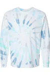 Colortone Tie-dyed Long Sleeve T-shirt In Grey