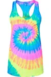 Colortone Tie-dyed Racerback Tank Top In Multi