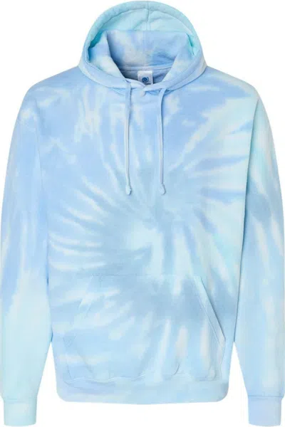 Colortone Tie-dyed Hooded Sweatshirt In Blue