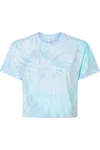 Colortone Women´s Tie-dyed Crop T-shirt In Pink