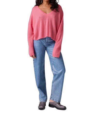 Colorush Amara V-neck Cashmere Sweater In Pink