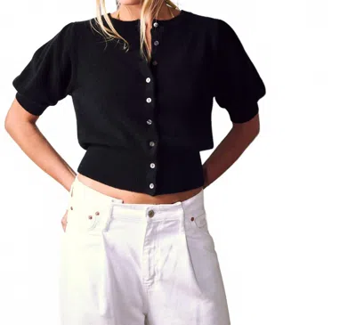 Colorush Baja Bliss Puff Button Top In Black