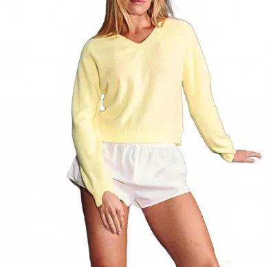 Colorush Cocolina Mini V Neck Sweater In Honey In Gold