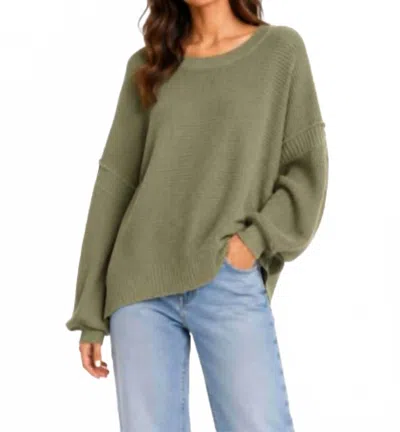 Colorush Csc Johanne Stitchy Crew Sweater In Rosemary In Multi