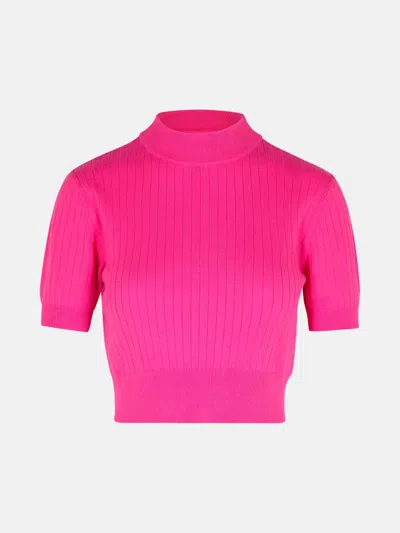 Colorush Fuchsia Cotton Blend Sweater